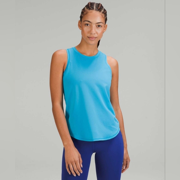 Lululemon High-Neck Running and Training Tank Top Turquoise Tide - Picture 1 of 4